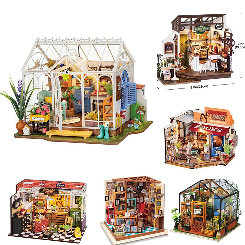 3D Wooden Miniature Dollhouse