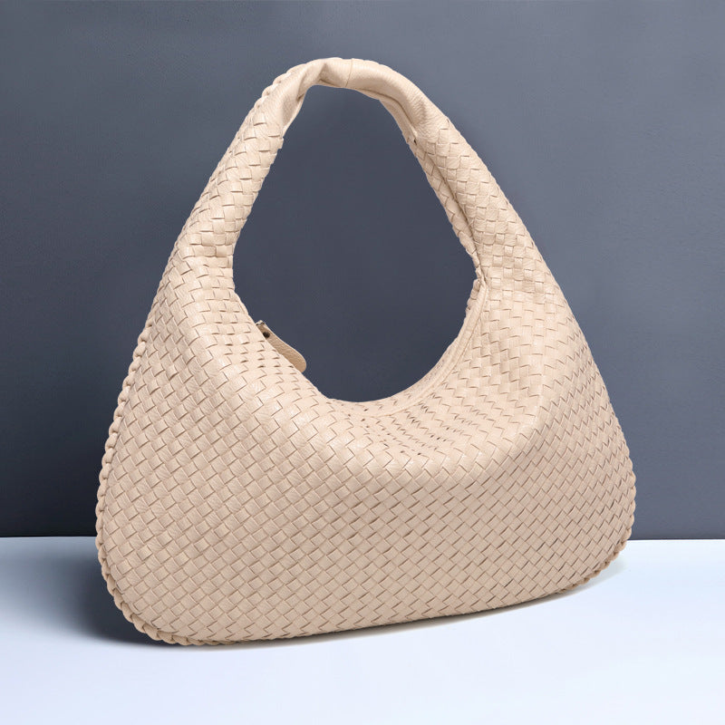 Weave Vegan Leather Shoulder Hobo Bag for women woven underarm bags