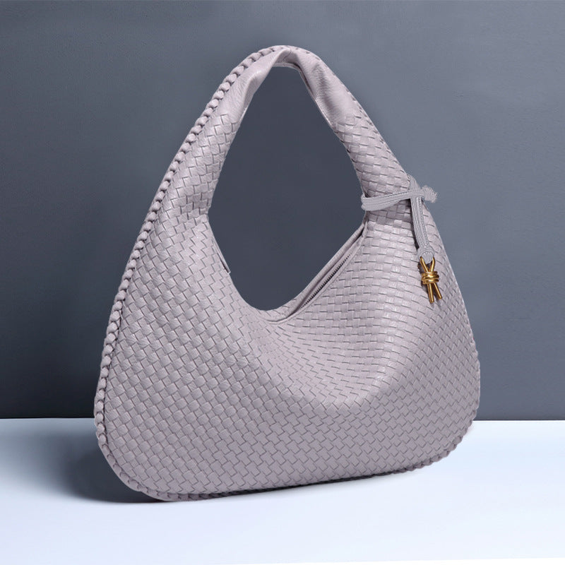 Weave Vegan Leather Shoulder Hobo Bag for women woven underarm bags