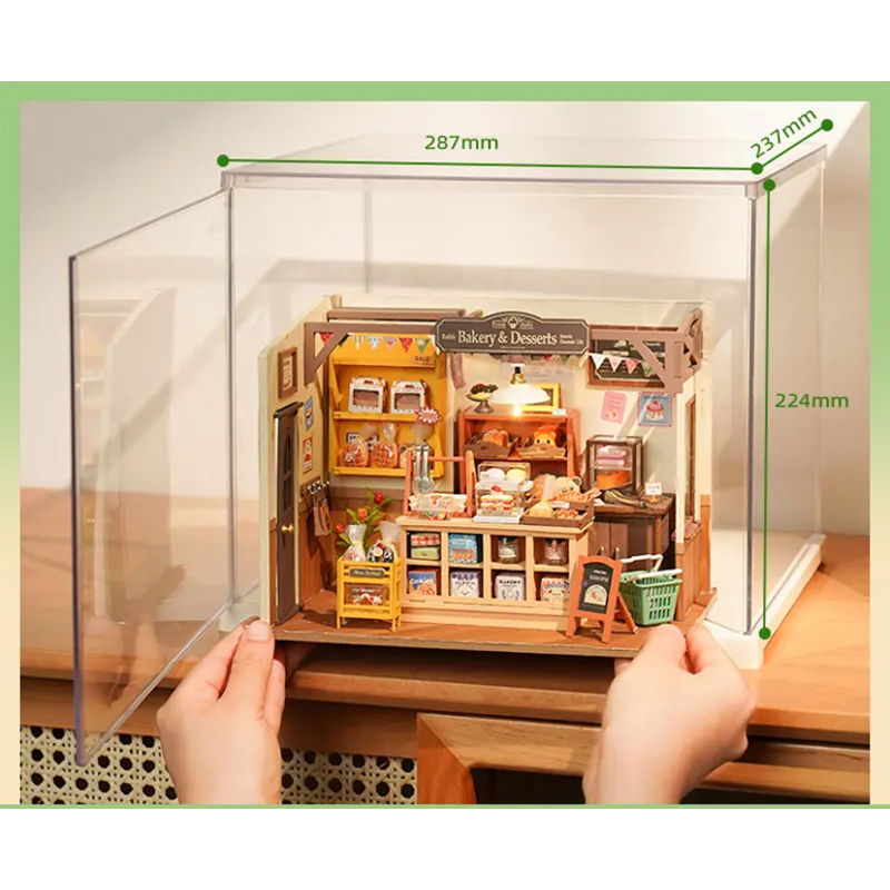 Dust cover for Robotime Rokr 3D wooden puzzles DIY Miniature Doll House