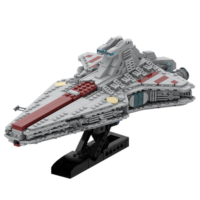 MOC Design Space War series Republic Attach Cruiser with more modes building blocks toys