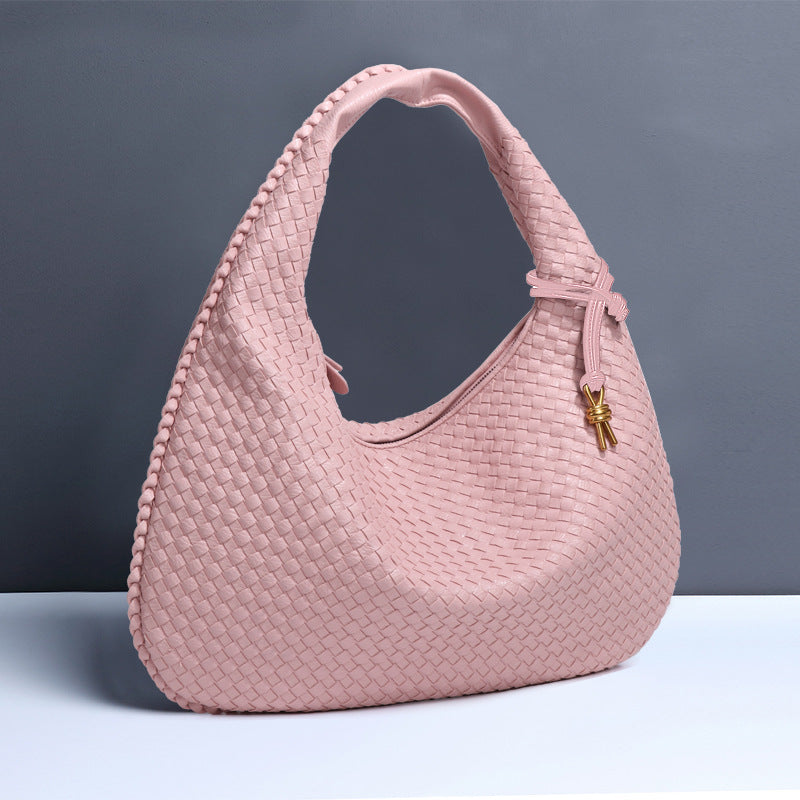 Weave Vegan Leather Shoulder Hobo Bag for women woven underarm bags