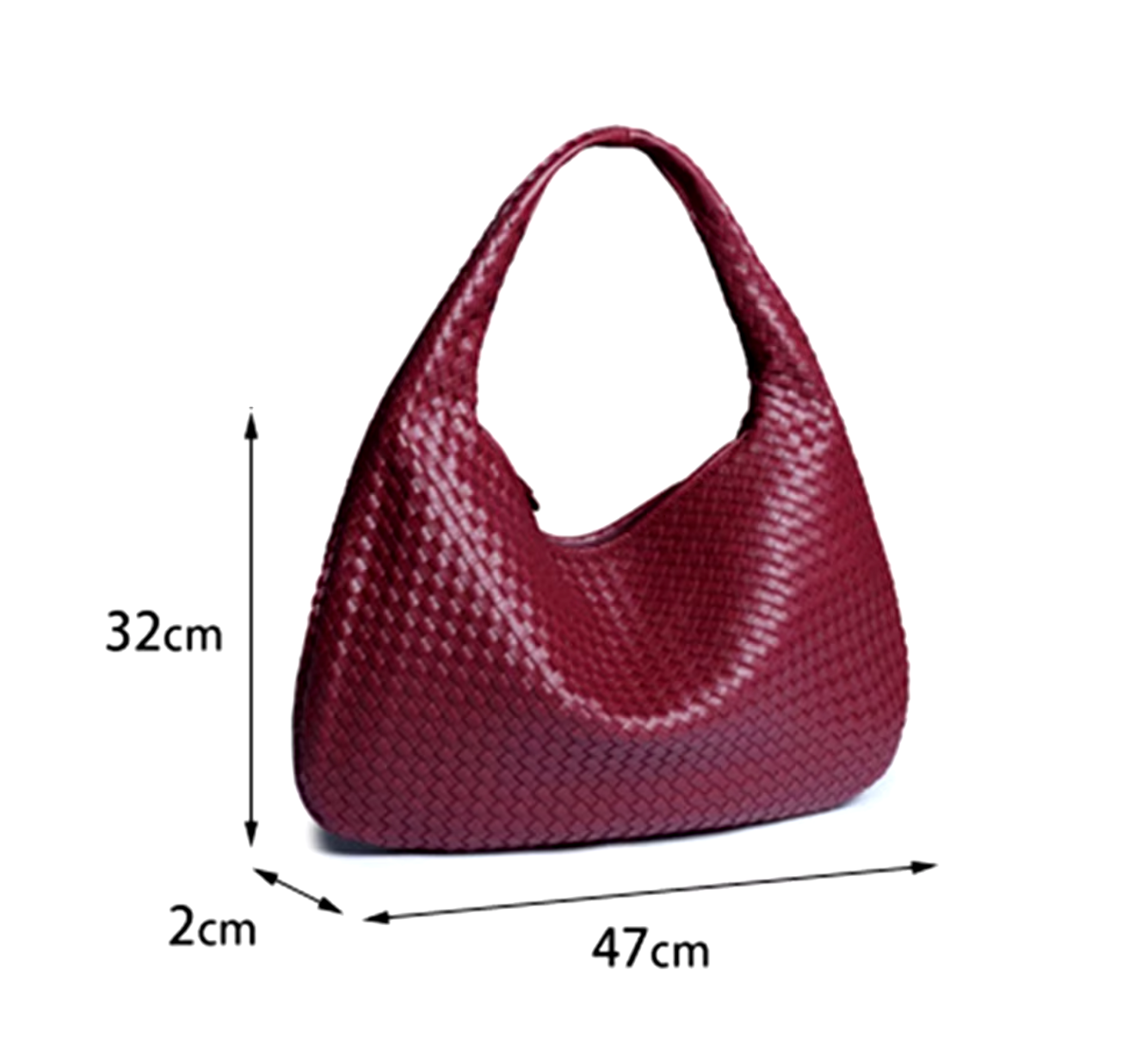 Weave Vegan Leather Shoulder Hobo Bag for women woven underarm bags