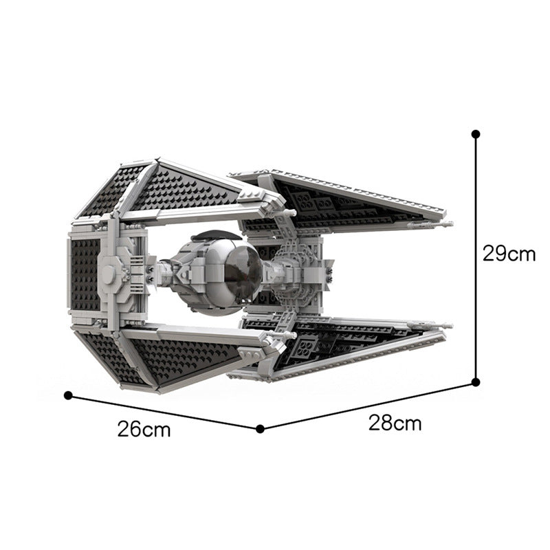 MOC Design Space War series tie interceptor with more modes building blocks toys