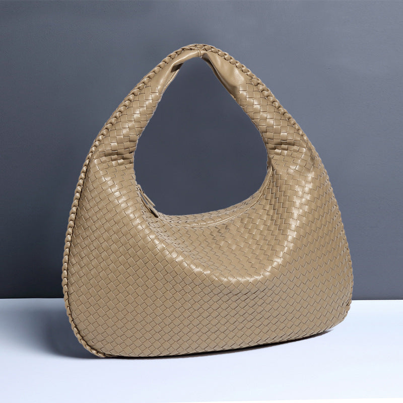 Weave Vegan Leather Shoulder Hobo Bag for women woven underarm bags