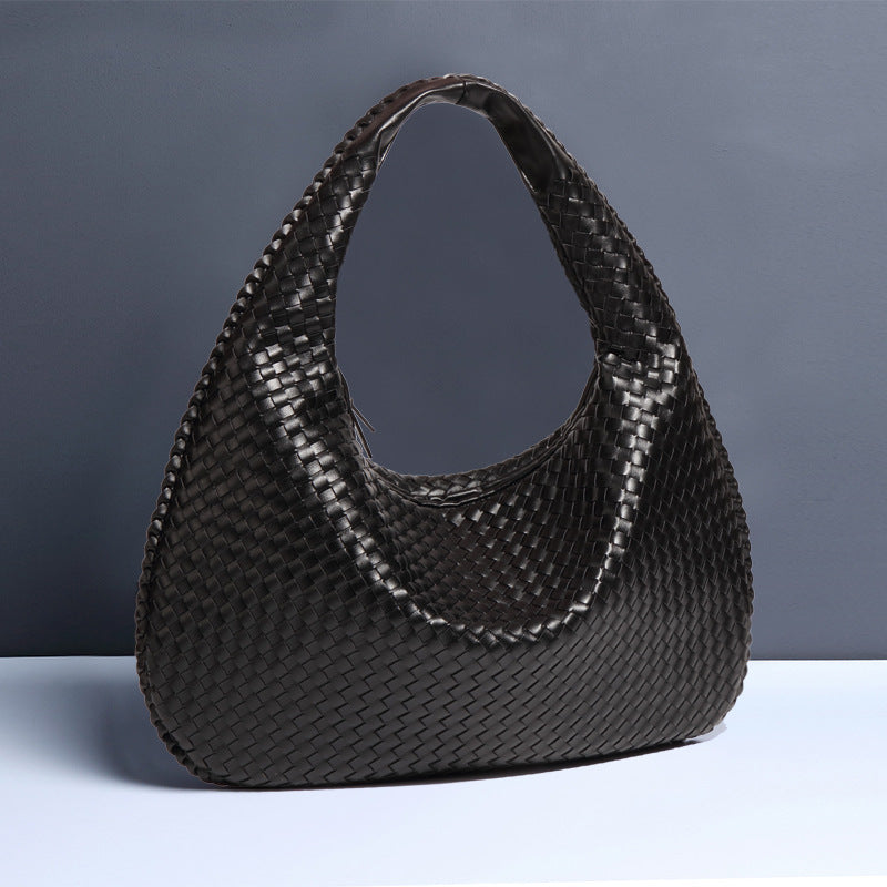 Weave Vegan Leather Shoulder Hobo Bag for women woven underarm bags