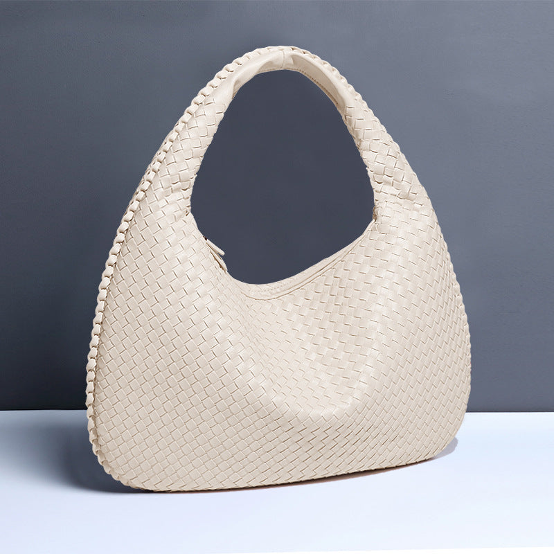 Weave Vegan Leather Shoulder Hobo Bag for women woven underarm bags