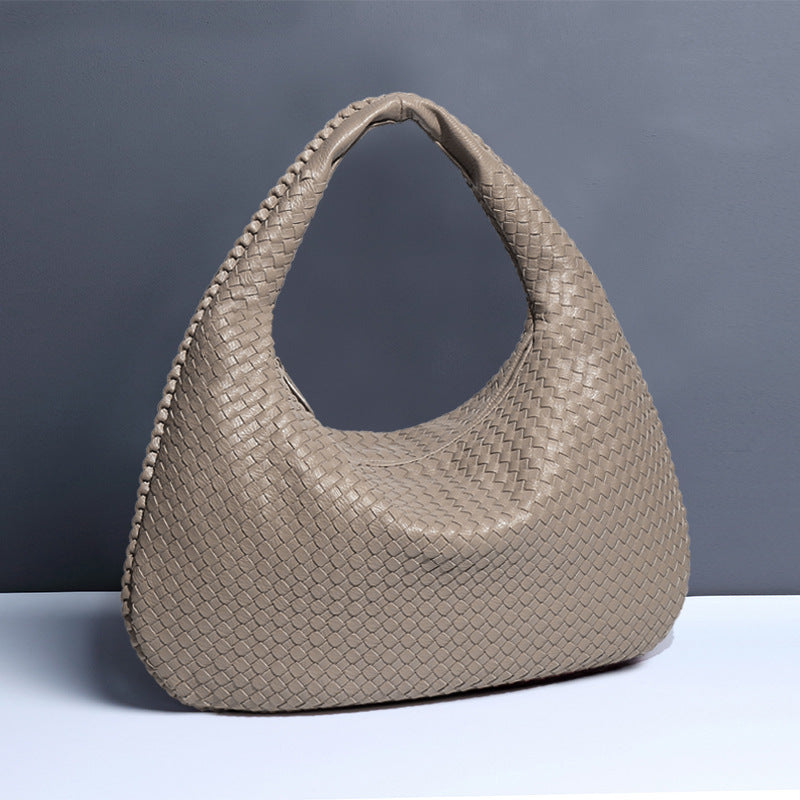 Weave Vegan Leather Shoulder Hobo Bag for women woven underarm bags