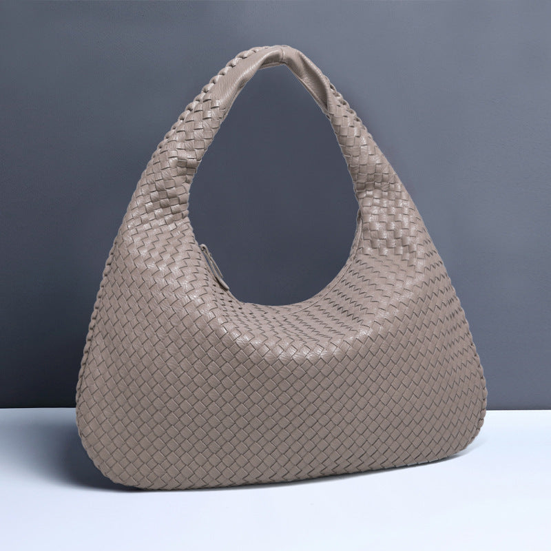 Weave Vegan Leather Shoulder Hobo Bag for women woven underarm bags