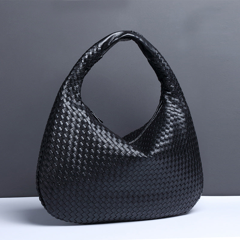 Weave Vegan Leather Shoulder Hobo Bag for women woven underarm bags