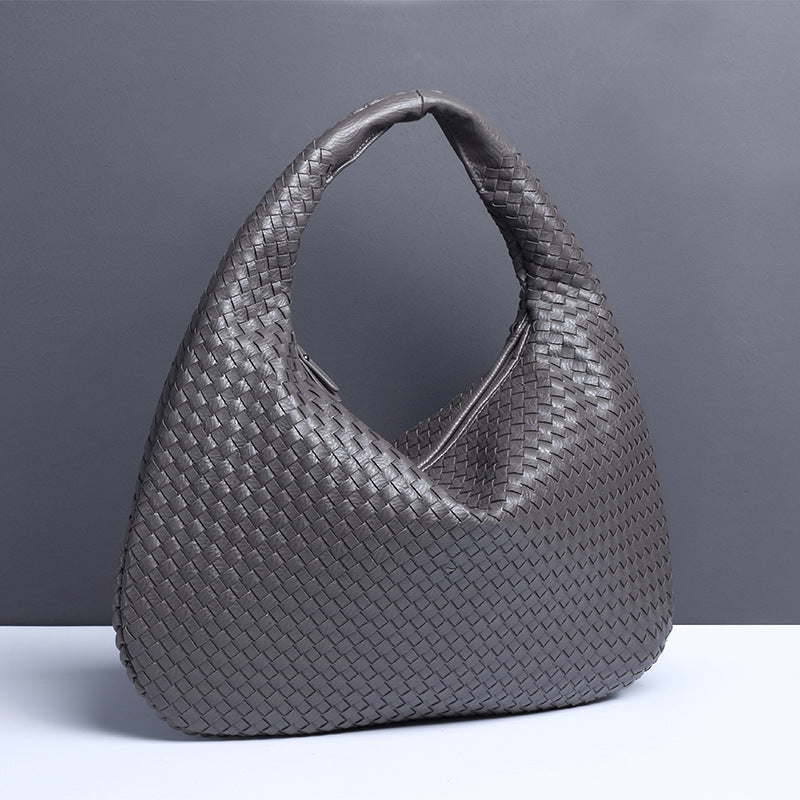 Weave Vegan Leather Shoulder Hobo Bag for women woven underarm bags