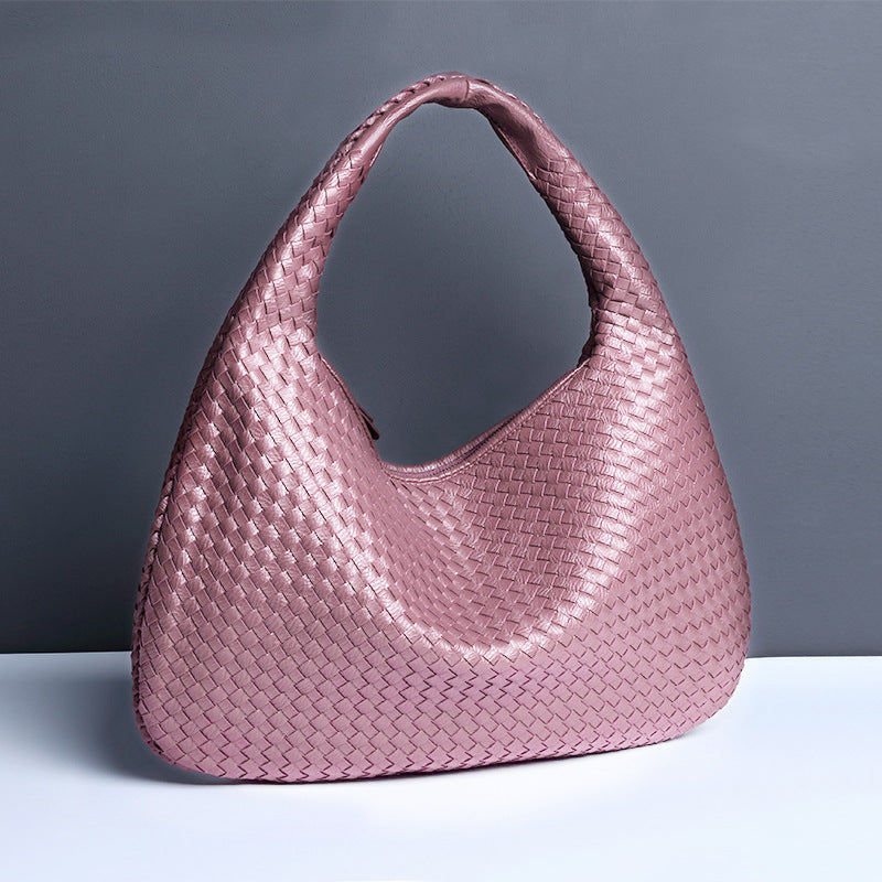 Weave Vegan Leather Shoulder Hobo Bag for women woven underarm bags