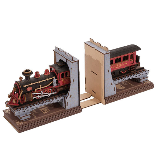 Robotime Rolife Century Train DIY Book Nook Bookshelf Home Decoration Perfect Gifts Choice for Family Pre-colored Toys TGE01