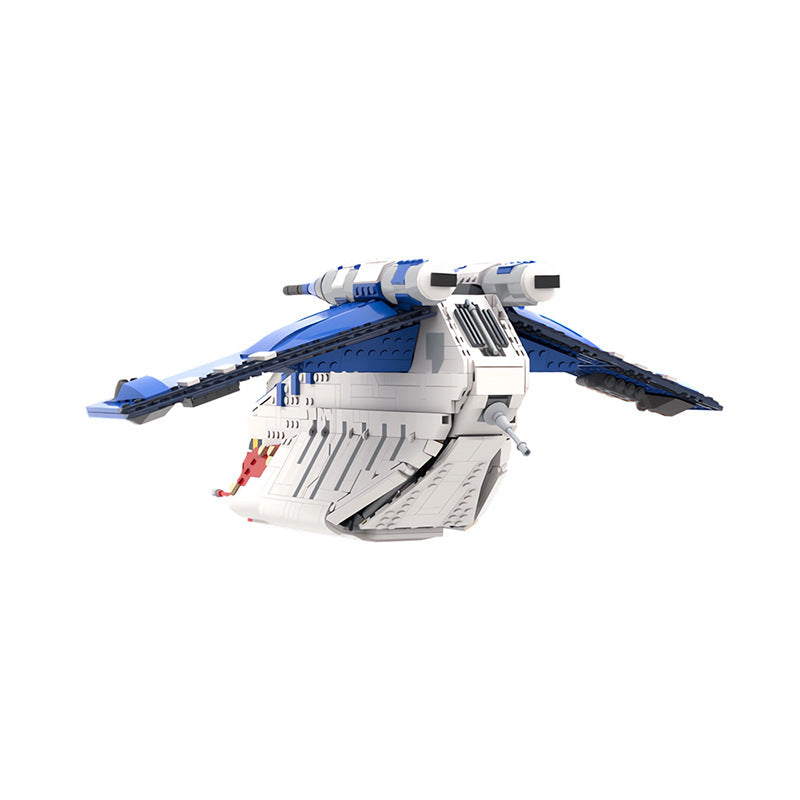 MOC Design Space War series blue color Republic Gunship with more modes building blocks toys