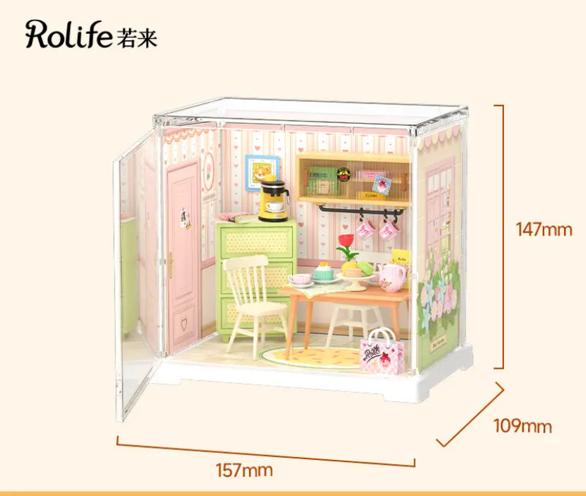 Robotime Rolife Assembled Toys Gift Set DWS01-06 MINI 3D Plastic Puzzle DIY Miniature House