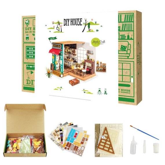 Robotime diy doll house wooden miniature furniture kit for Dropshipping