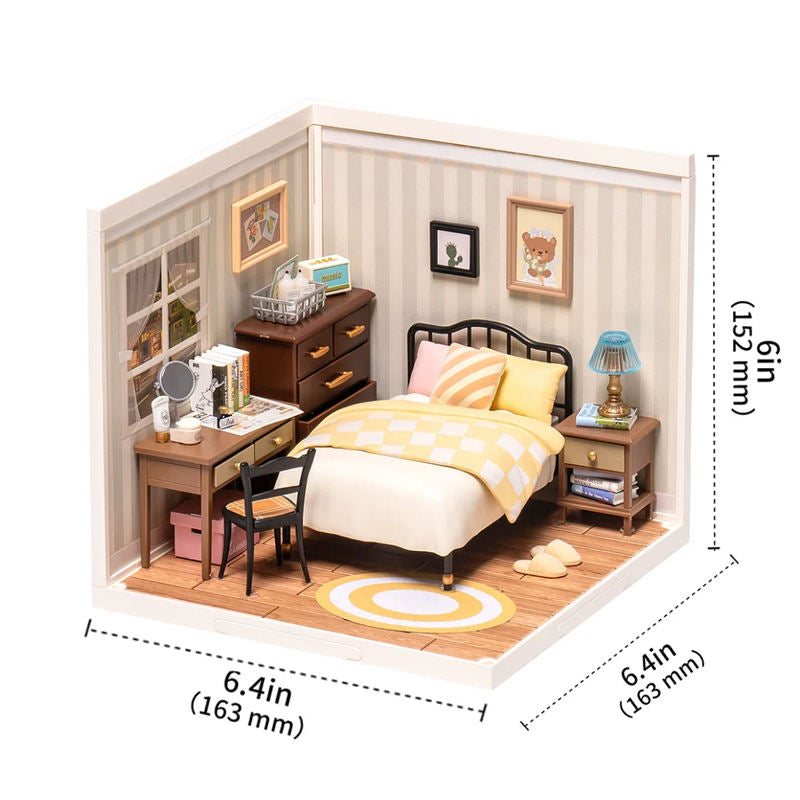 DW009 Sweet Dream Bedroom Robotime Rolife Model Kit Toy 3D Plastic Puzzle DIY Miniature House