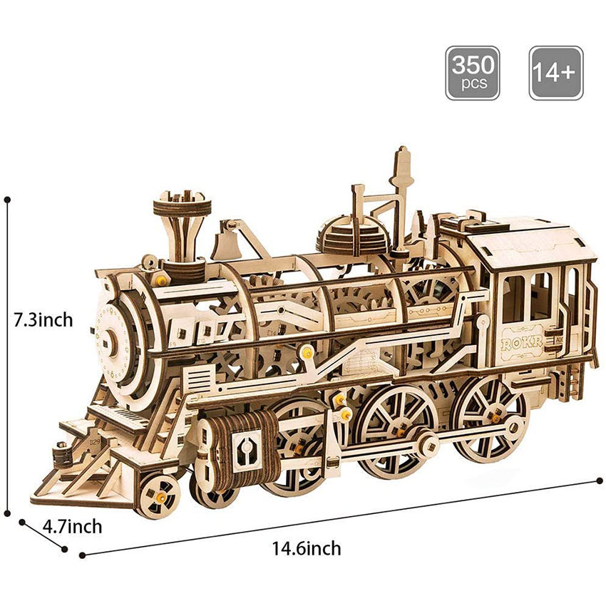 CPC Certificated Robotime Rokr Educational Learning Toys LK701 3D Wooden Mechanical Model Puzzles