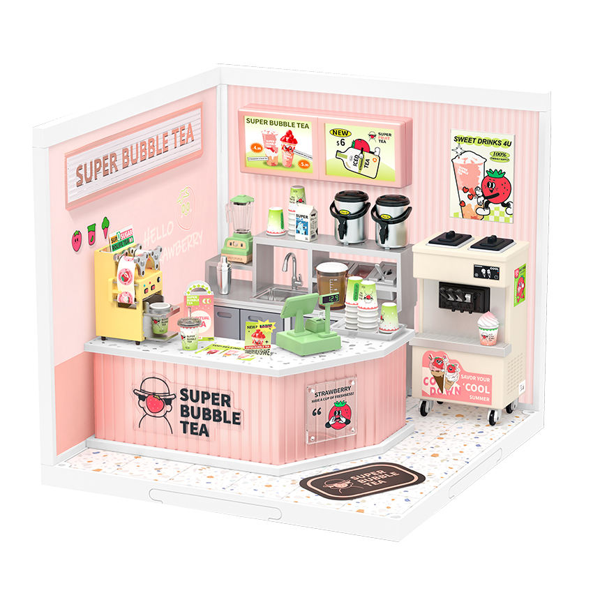 DW006 Robotime Rolife Wholesale DIY Plastic Puzzle Novelty Gifts Miniature Dollhouse Kit For Girls