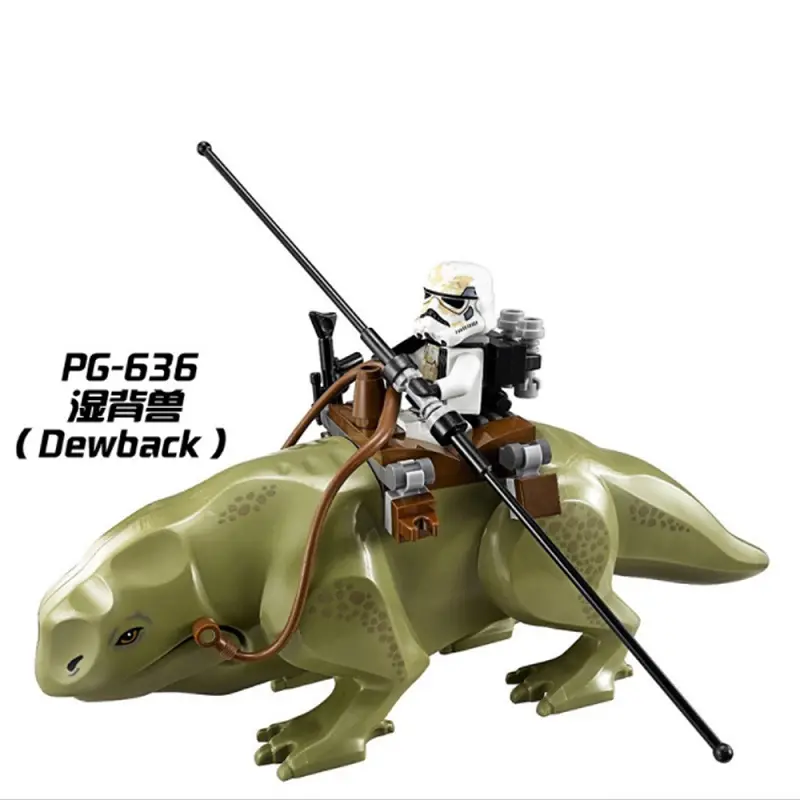 PG634 Hot SW Star Movie Character Big Rancor Jabba Dewback Boba Fett Darth Vader Wars Building Block Figure Plastic Toy Bricks