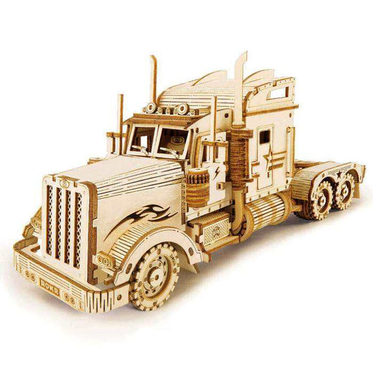 CPC Certificated Robotime Rokr Mechanical Heavy Truck Car Assembly Toy Wooden 3D Puzzle For Adults