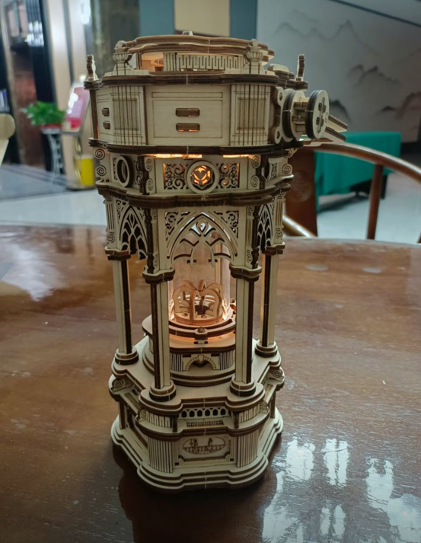 Robotime Rokr AMK61 Music Box Victorian Lantern Model Toys Wooden 3D Puzzles For Adults