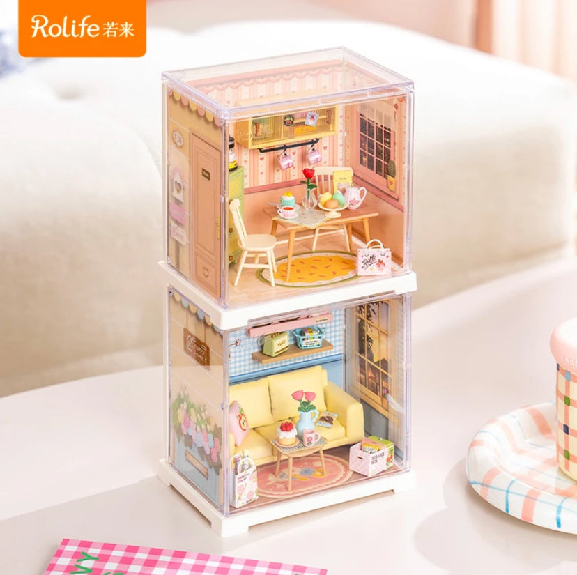 Robotime Rolife Assembled Toys Gift Set DWS01-06 MINI 3D Plastic Puzzle DIY Miniature House