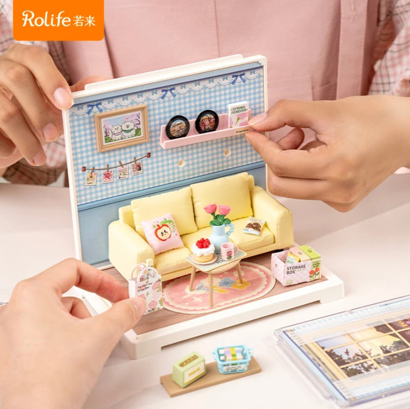 Robotime Rolife Assembled Toys Gift Set DWS01-06 MINI 3D Plastic Puzzle DIY Miniature House