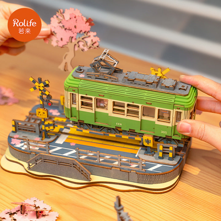 Robotime Rolife Wood Crafts Home Decoration Items DIY Kit TGS02 Sakura Journey Model Kit Gift Set 3D Wooden Puzzles