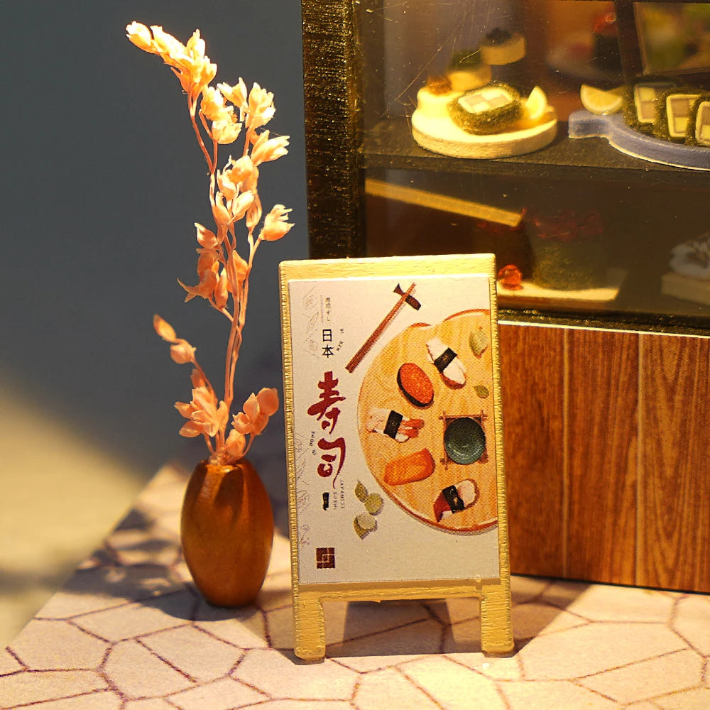 Cutebee Miniature Dollhous Japanese Style Doll House Accessories Furniture Miniatures Building Mini Wooden Roombox Toy Gift