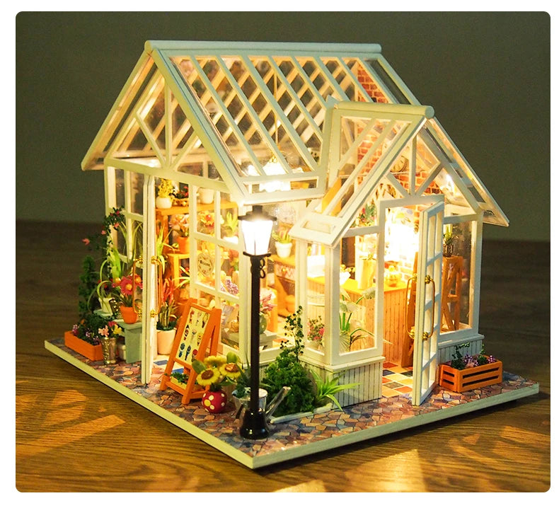 Cutebee Miniature Dollhous Japanese Style Doll House Accessories Furniture Miniatures Building Mini Wooden Roombox Toy Gift