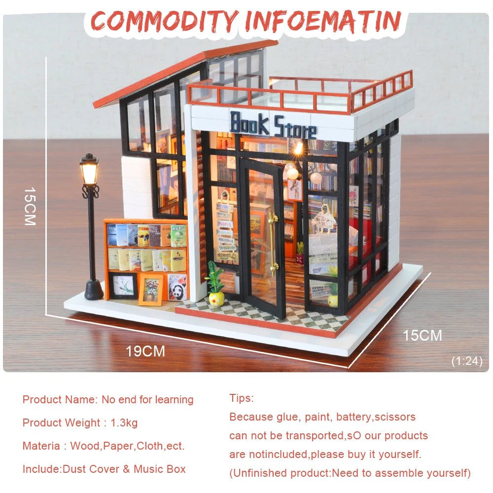 Cutebee Miniature Dollhous Japanese Style Doll House Accessories Furniture Miniatures Building Mini Wooden Roombox Toy Gift