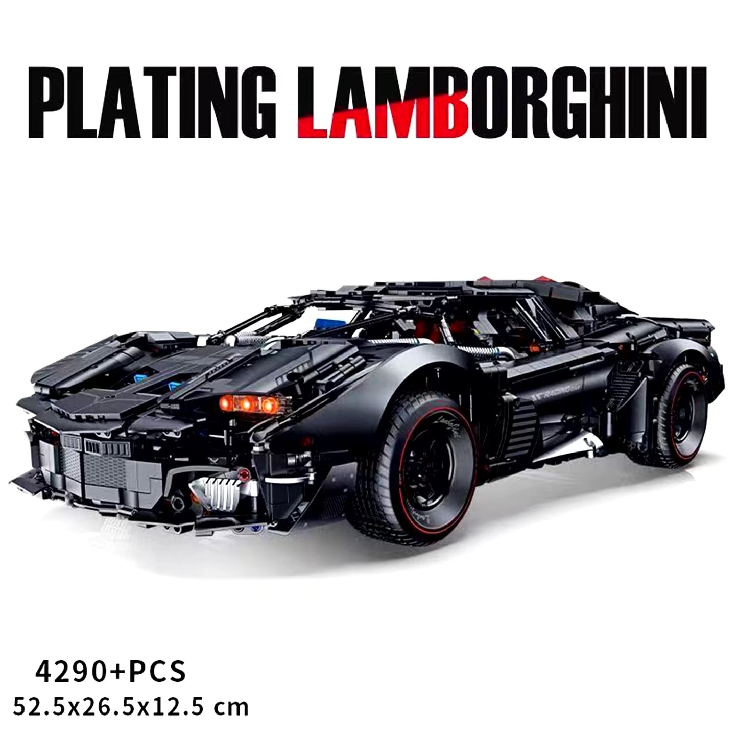 Creative toys black 4290 pcs Lanbojini Armored blocks Compatible with Technic Racing Car Building Blocks toys